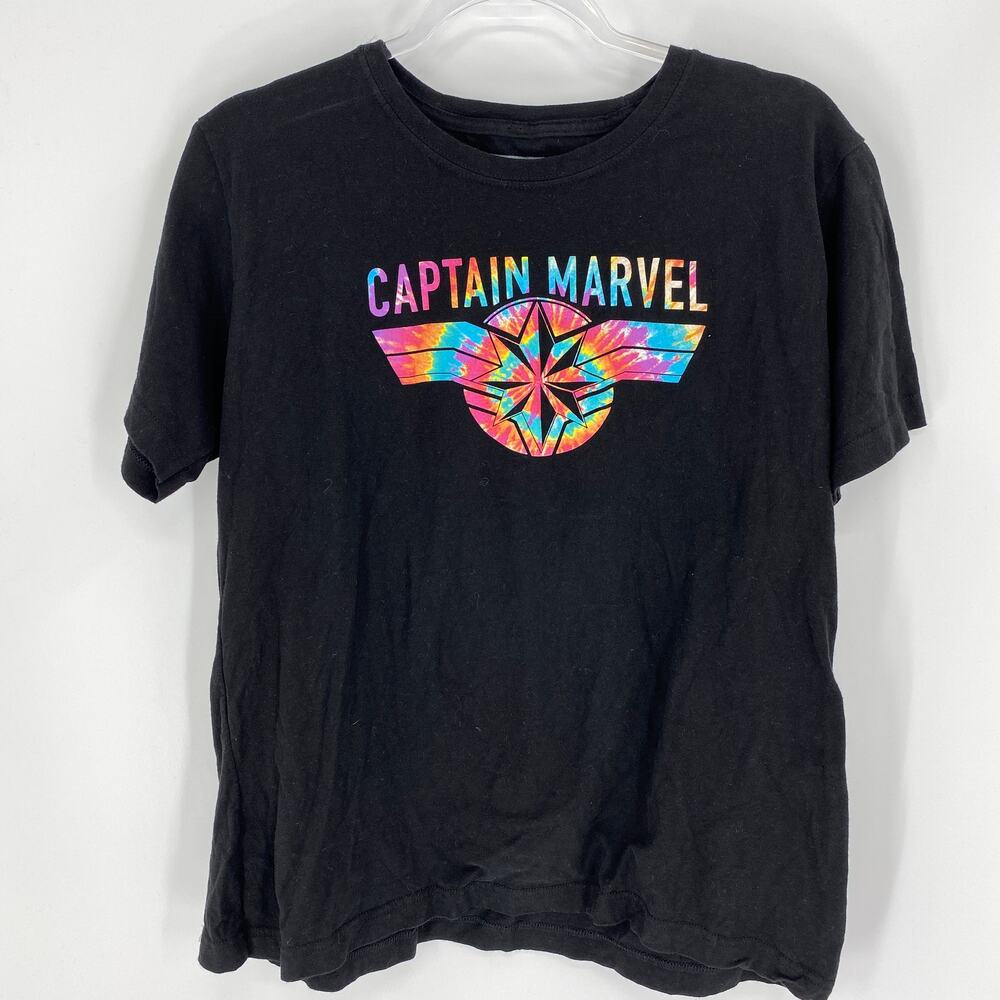 CAPTAIN MARVEL T- Shirt Size XL  Tie Dye Short Sleeve Graphic Movie Top
